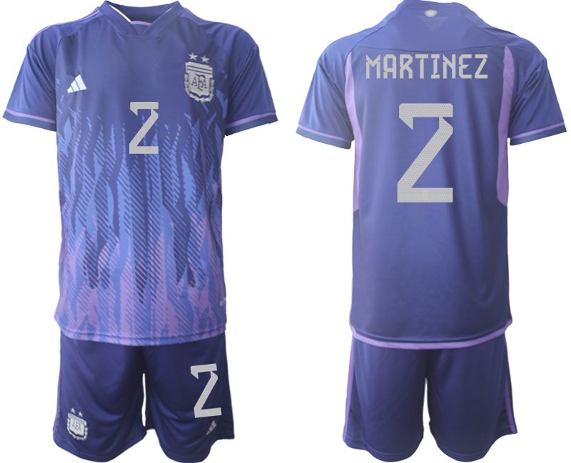 Men 2022 World Cup National Team Argentina away purple 2 Soccer Jersey